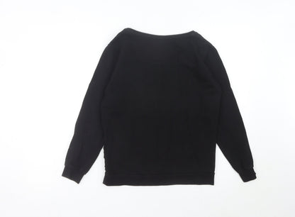 Next Women’s Black Sequin Long Sleeve Pullover Sweatshirt Size 6