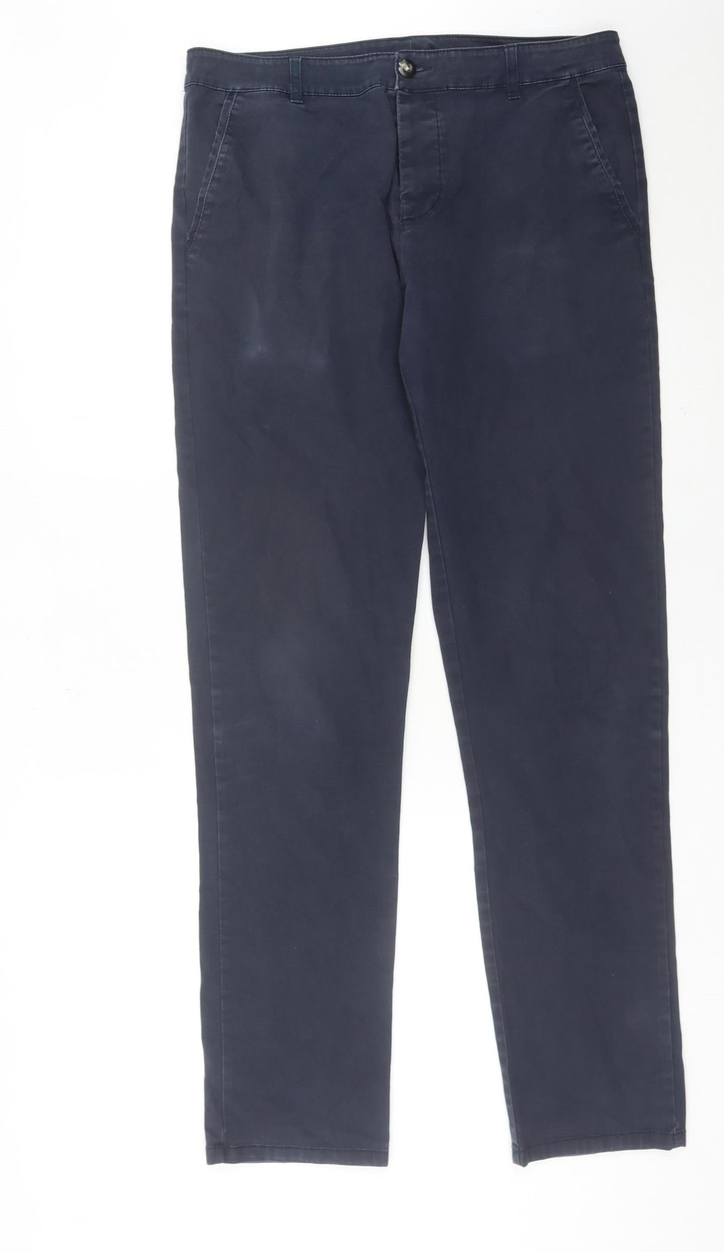 ASOS Men’s Blue Chino Trousers Size L W32 L34 Slim Fit