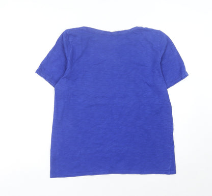 Womens UK Size 14 Phase Eight Blue Basic T-Shirt