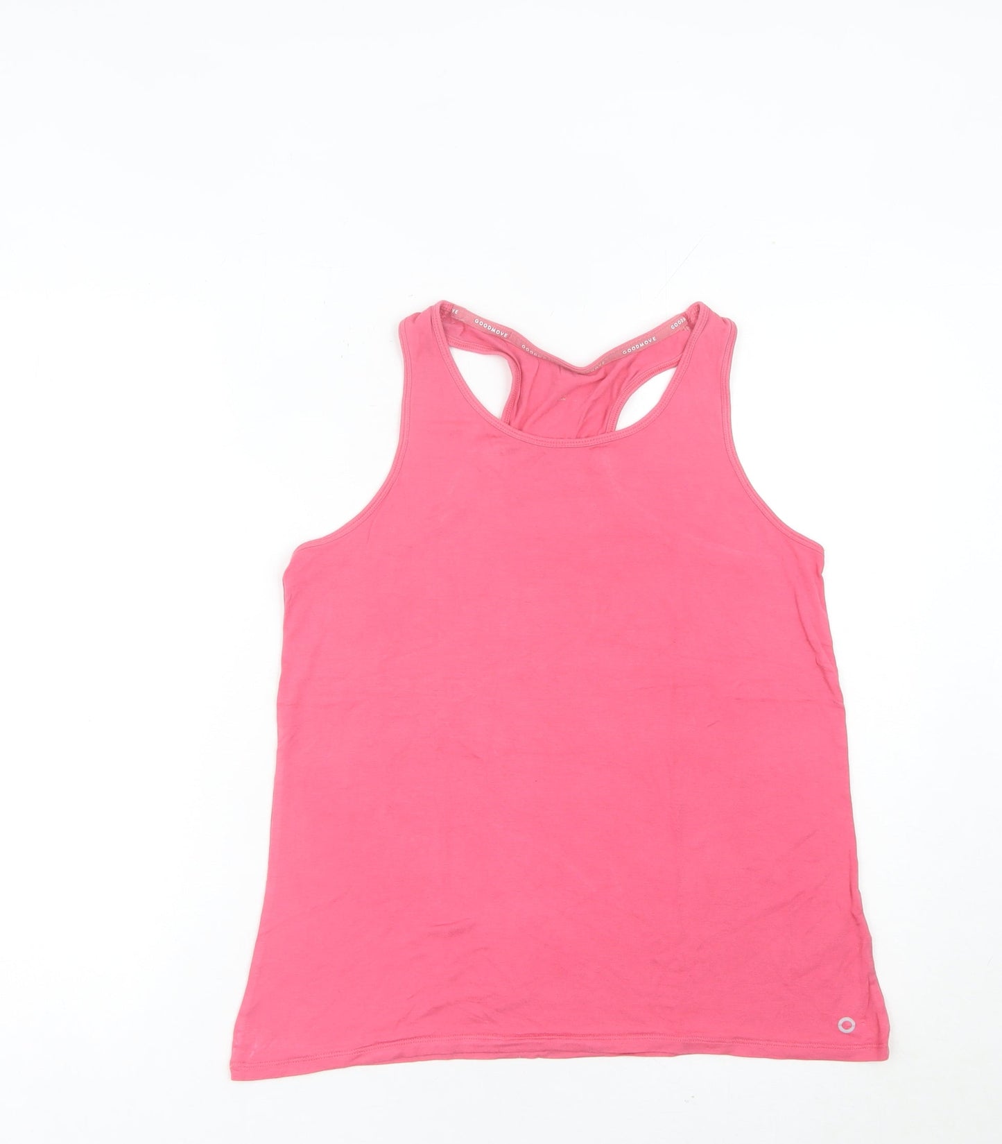 Marks and Spencer Women Pink Size 12 Slim Fit Racerback Tank Top