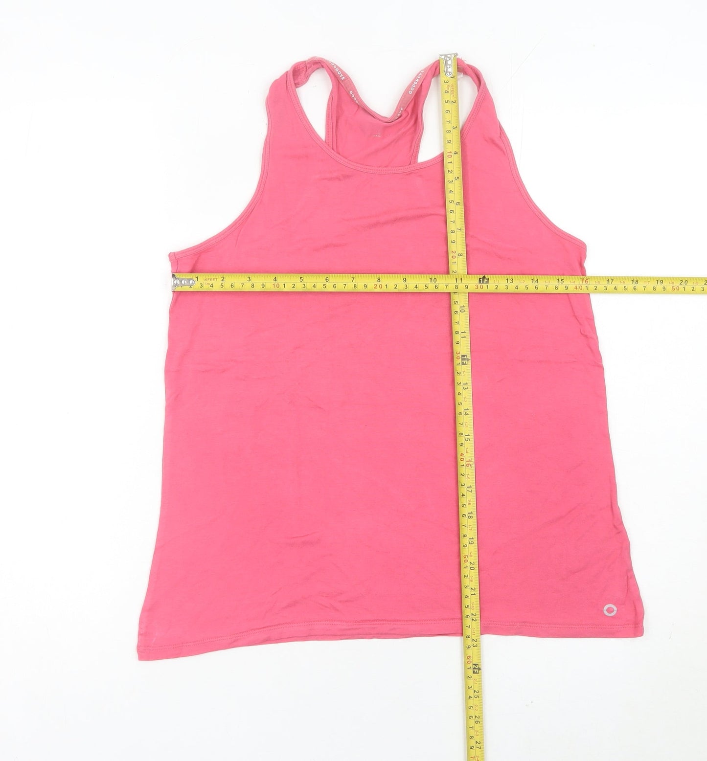 Marks and Spencer Women Pink Size 12 Slim Fit Racerback Tank Top