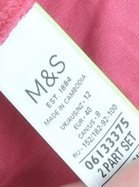 Marks and Spencer Women Pink Size 12 Slim Fit Racerback Tank Top