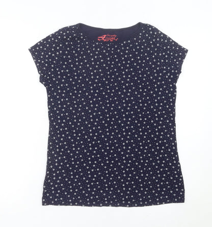 Womens UK Size 14 BHS Blue Basic T-Shirt