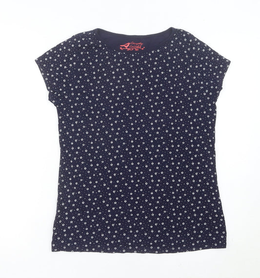 Womens UK Size 14 BHS Blue Basic T-Shirt