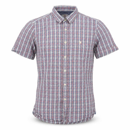 Lefties Men’s Multicoloured Check Short Sleeve Button-Up Shirt Size S