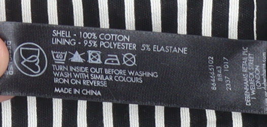 Jasper Conran Women Black Striped Blazer Jacket Size 18