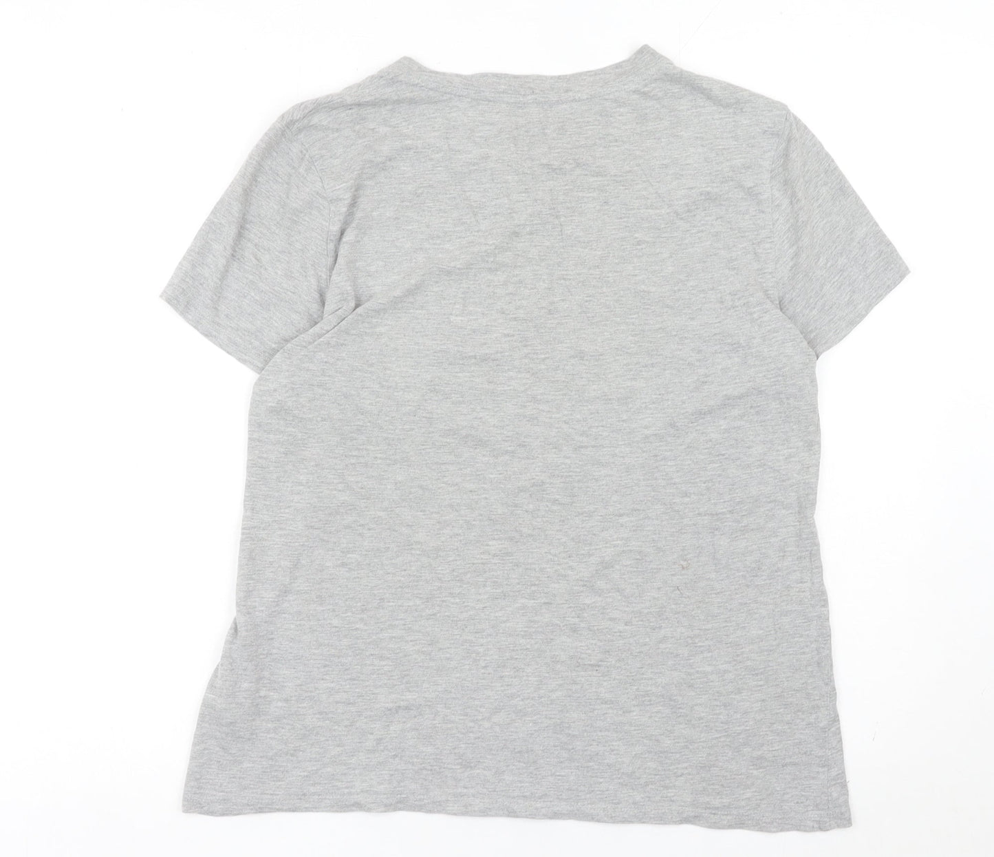 Calvin Klein Women Grey Short Sleeve Logo T-Shirt Size M
