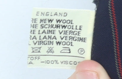 Austin Reed Women’s Blue Striped Wool Pencil Midi Skirt Size 12