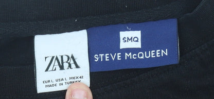 Zara Men Black Steve McQueen Graphic T-Shirt Size L