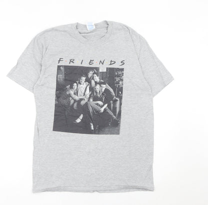 Womens UK Size M Friends Grey Basic T-Shirt
