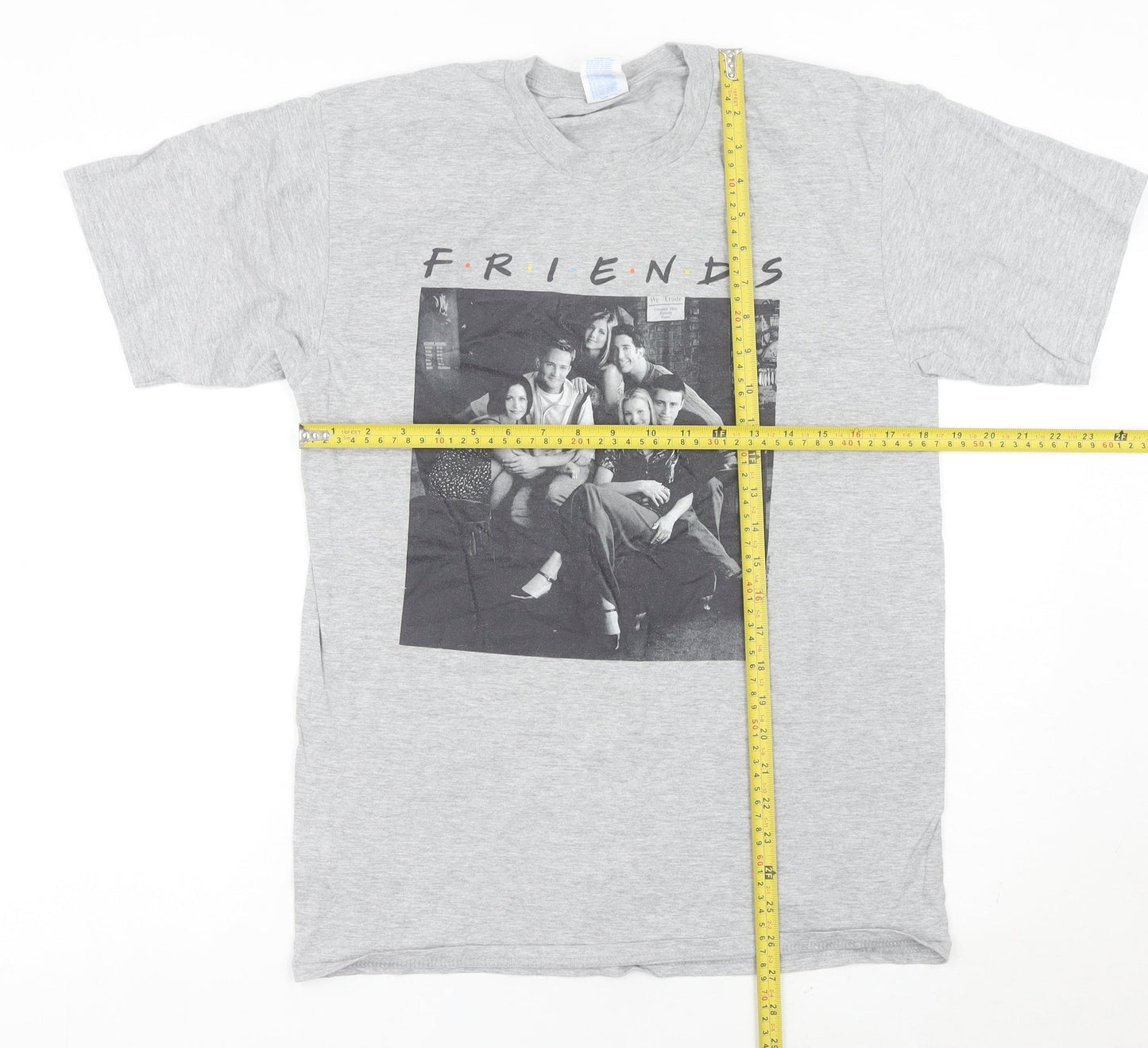 Womens UK Size M Friends Grey Basic T-Shirt