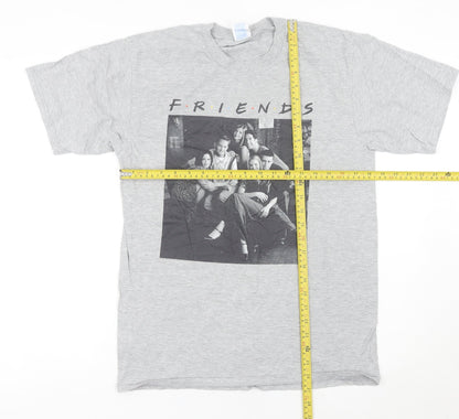 Womens UK Size M Friends Grey Basic T-Shirt