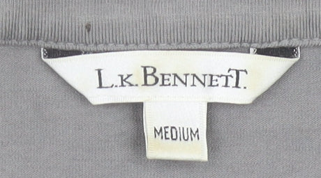Womens UK Size M L.K. Bennett Grey Basic T-Shirt