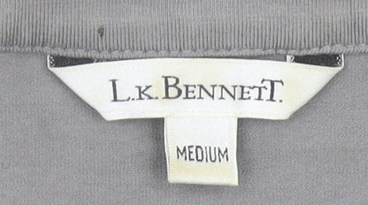 Womens UK Size M L.K. Bennett Grey Basic T-Shirt