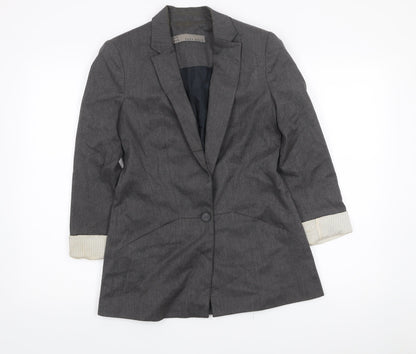 Zara Basic Women’s Grey Slim Fit Blazer Jacket Size 8