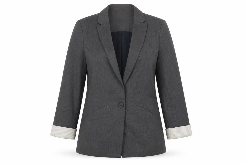 Womens UK Size 8 Zara Basic Regular Grey Blazer