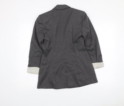 Zara Basic Women’s Grey Slim Fit Blazer Jacket Size 8