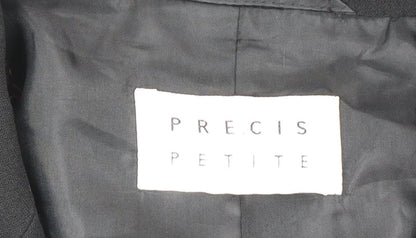 Precis Petite Womens Black Size 10 Tailored Suit Jacket Blazer