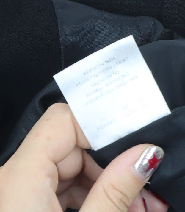 Precis Petite Womens Black Size 10 Tailored Suit Jacket Blazer