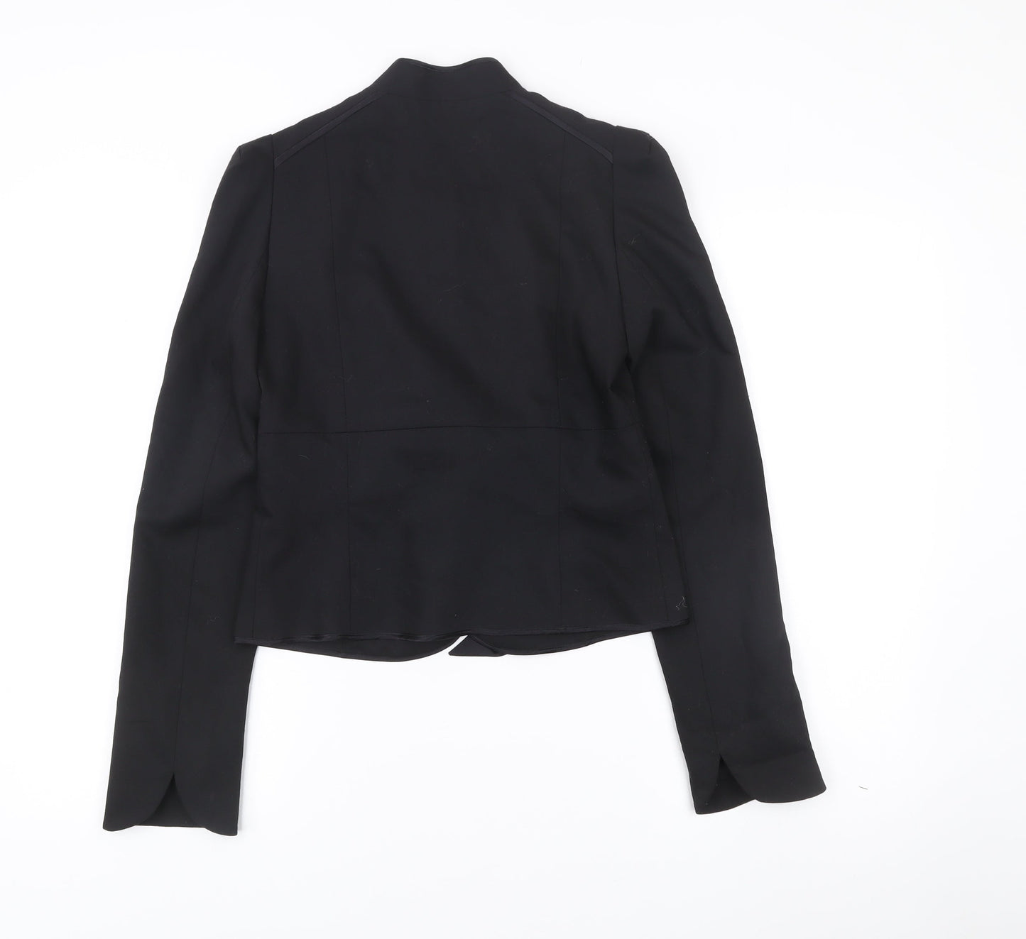 French Connection Women's Black Wool Blend Belted Blazer Size 6