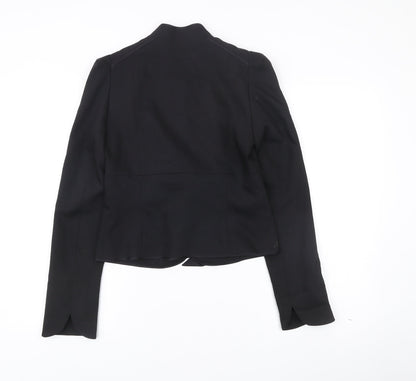 French Connection Women's Black Wool Blend Belted Blazer Size 6