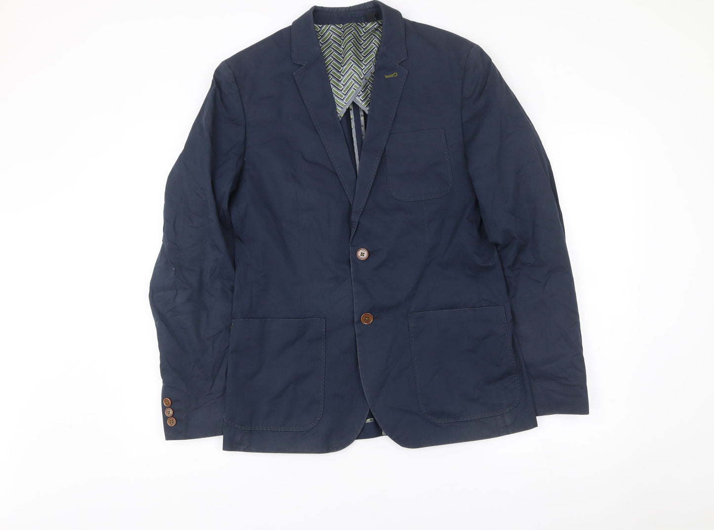 Mens UK Size 3 Ted Baker Regular Blue Suit Jacket