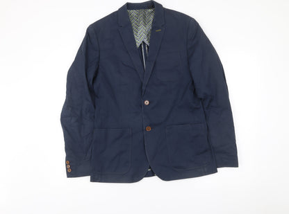 Mens UK Size 3 Ted Baker Regular Blue Suit Jacket