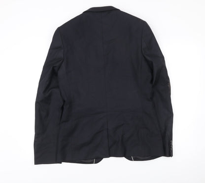 Topman Men's Black 38 Slim Fit Blazer Jacket Smart Classic Formal