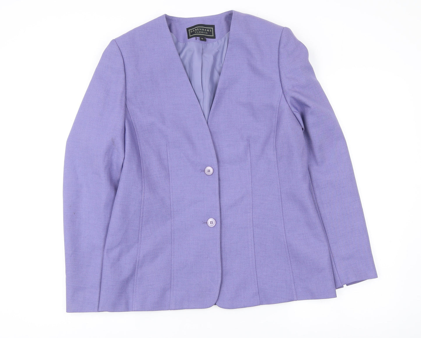 Debenhams Womens Purple Size 12 Tailored Blazer Jacket