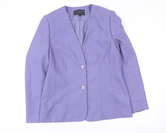 Debenhams Womens Purple Size 12 Tailored Blazer Jacket