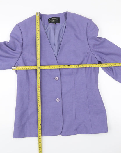 Debenhams Womens Purple Size 12 Tailored Blazer Jacket