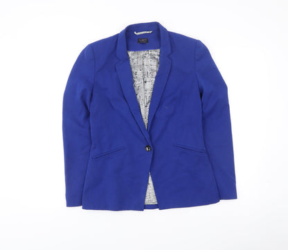 Marks and Spencer Women’s Blue Blazer Size 8 Regular Fit One Button
