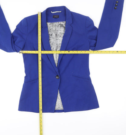 Marks and Spencer Women’s Blue Blazer Size 8 Regular Fit One Button