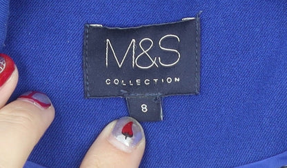 Marks and Spencer Women’s Blue Blazer Size 8 Regular Fit One Button
