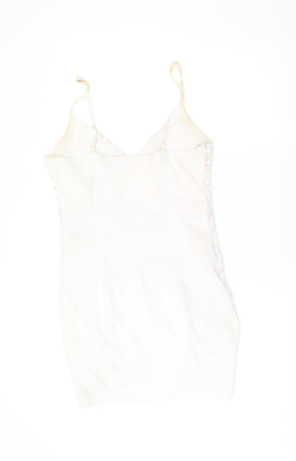 Quiz Women’s Ivory Sequin Slip Dress Size 12 Party Cocktail