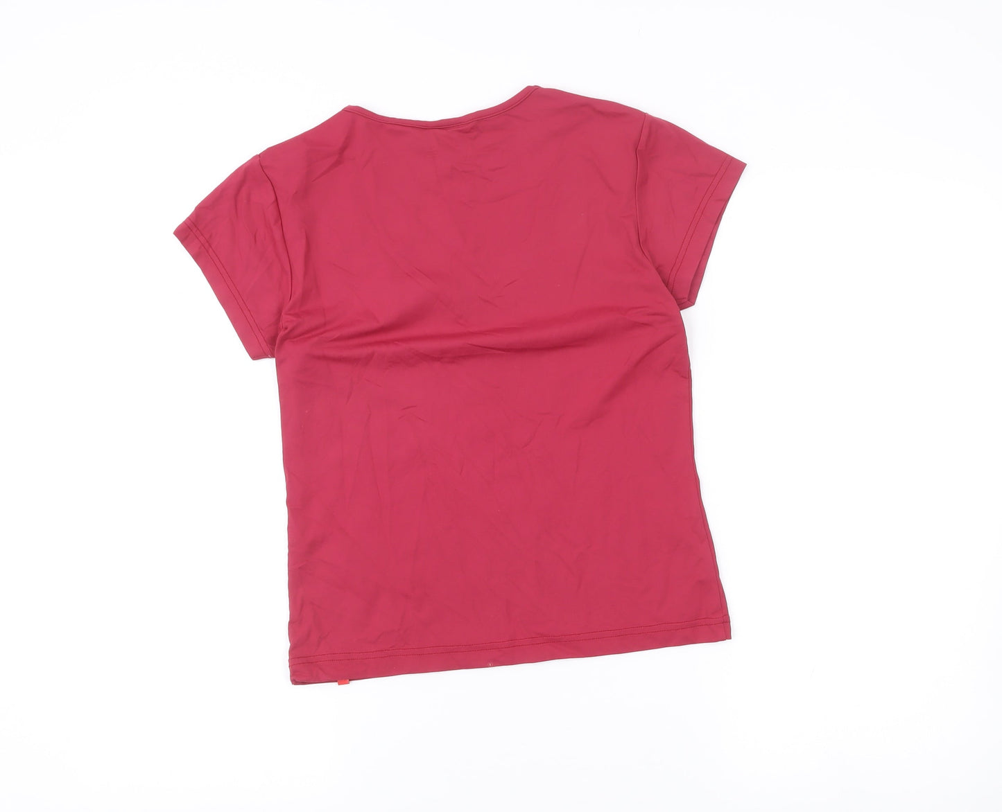 ELLE Women’s Red Logo T-Shirt Size M Short Sleeve Stretchy Top