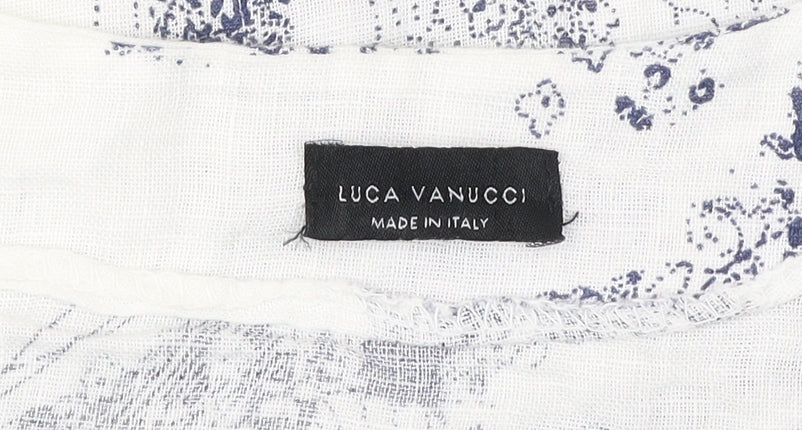 Womens UK Size S Luca Vanucci White Tunic Blouse