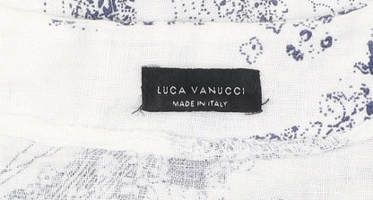 Womens UK Size S Luca Vanucci White Tunic Blouse