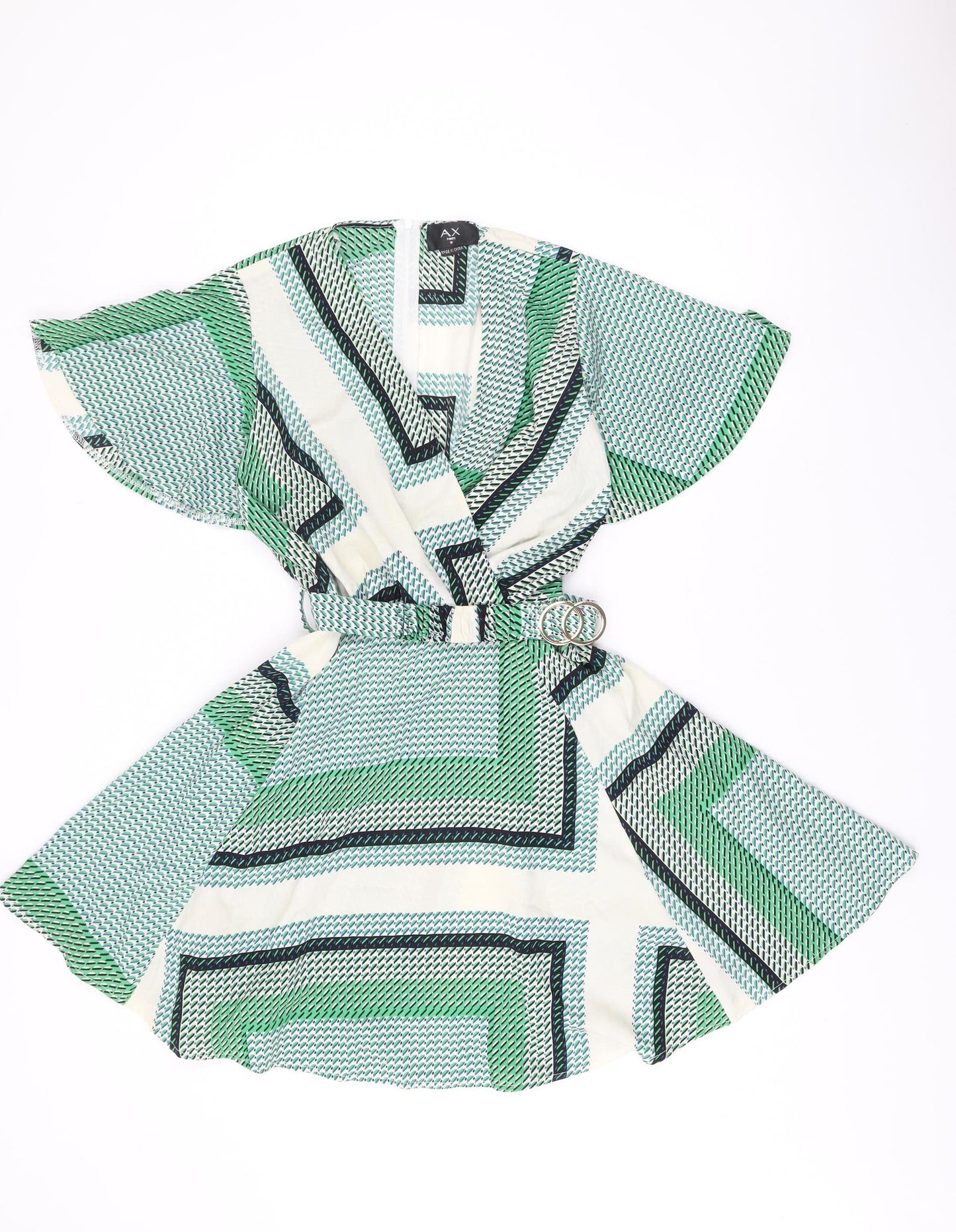 AX Paris Women’s Green Geometric Dress Size 8