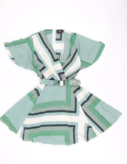 AX Paris Women’s Green Geometric Dress Size 8