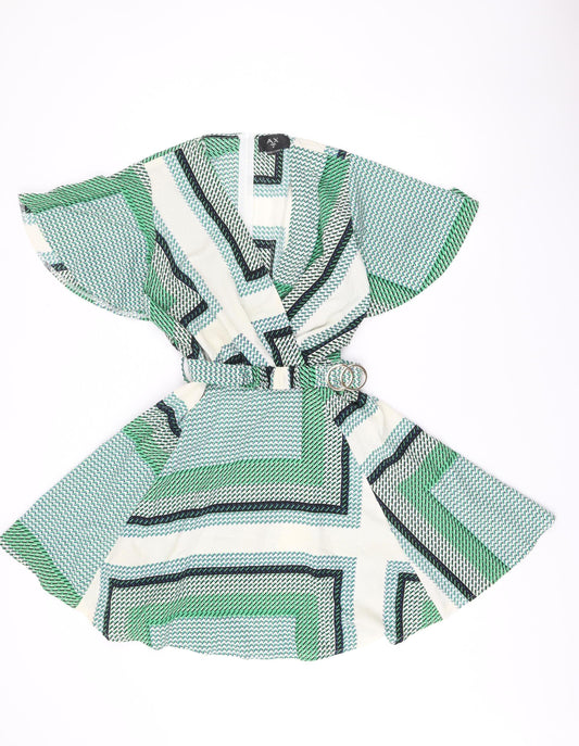 AX Paris Women’s Green Geometric Dress Size 8