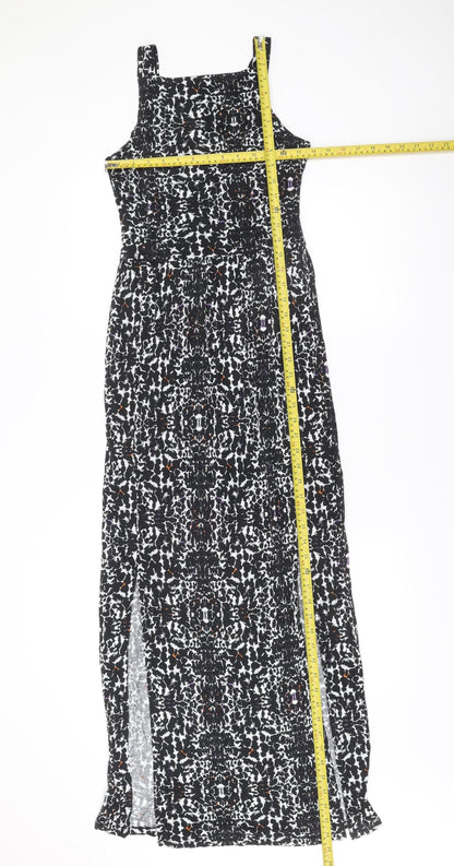 Miss Selfridge Women’s Black Animal Print Bodycon Dress Size 10