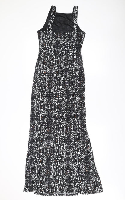 Miss Selfridge Women’s Black Animal Print Bodycon Dress Size 10