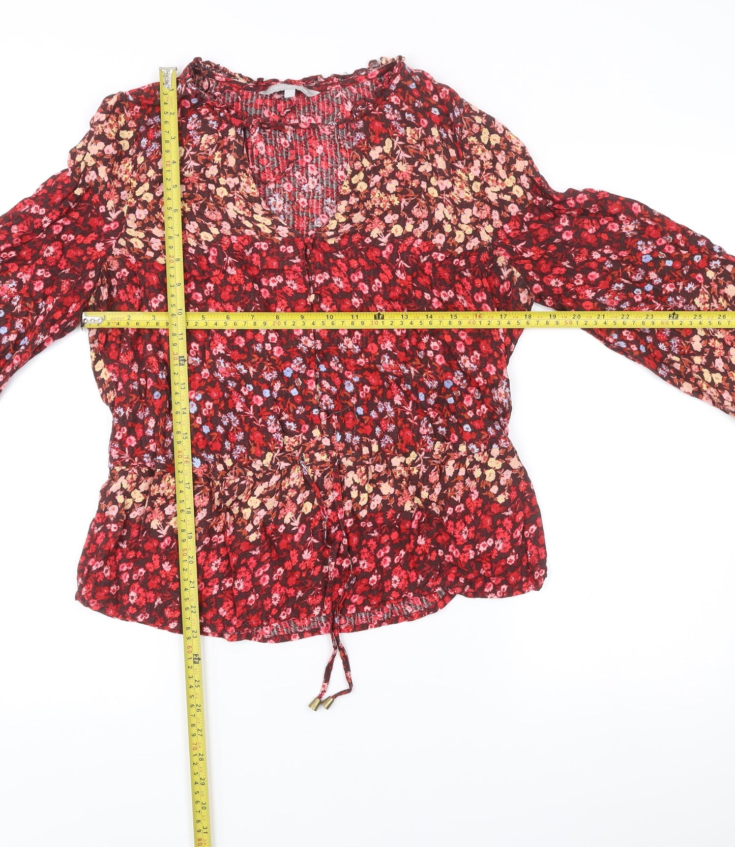 Womens UK Size 12 Red Herring Multicoloured Tunic Blouse