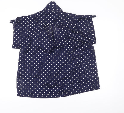 Womens UK Size 10 French Connection Blue Tunic Blouse