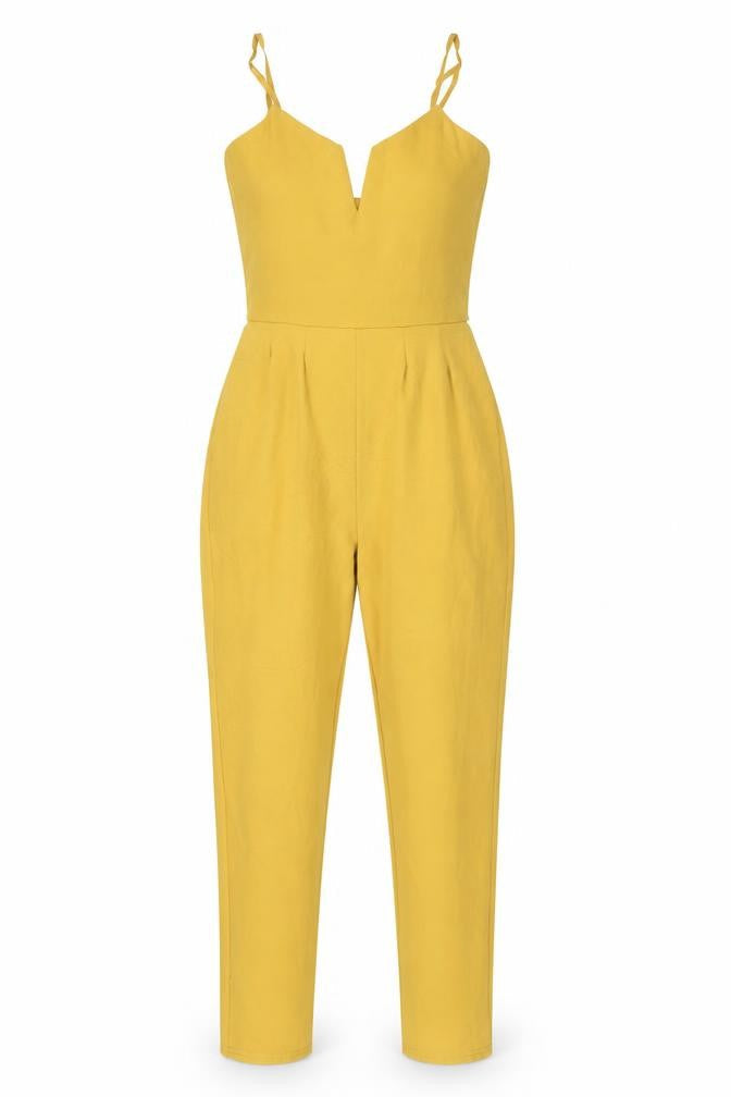 I-X London Women’s Yellow Size 10 Sleeveless Jumpsuit