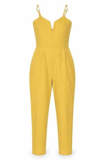 I-X London Women’s Yellow Size 10 Sleeveless Jumpsuit