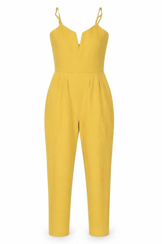 I-X London Women’s Yellow Size 10 Sleeveless Jumpsuit