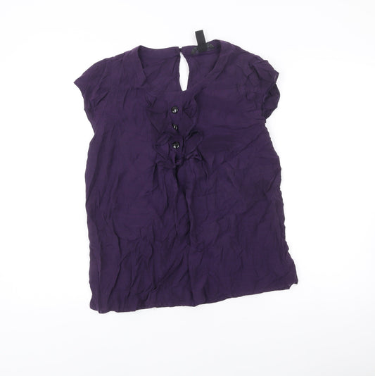 Womens UK Size 18 H&M Purple Tunic Blouse