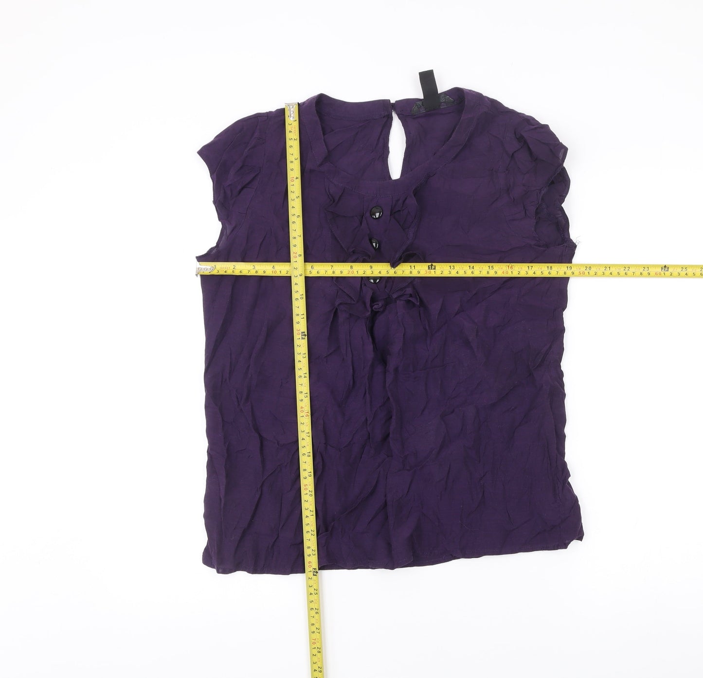 Womens UK Size 18 H&M Purple Tunic Blouse